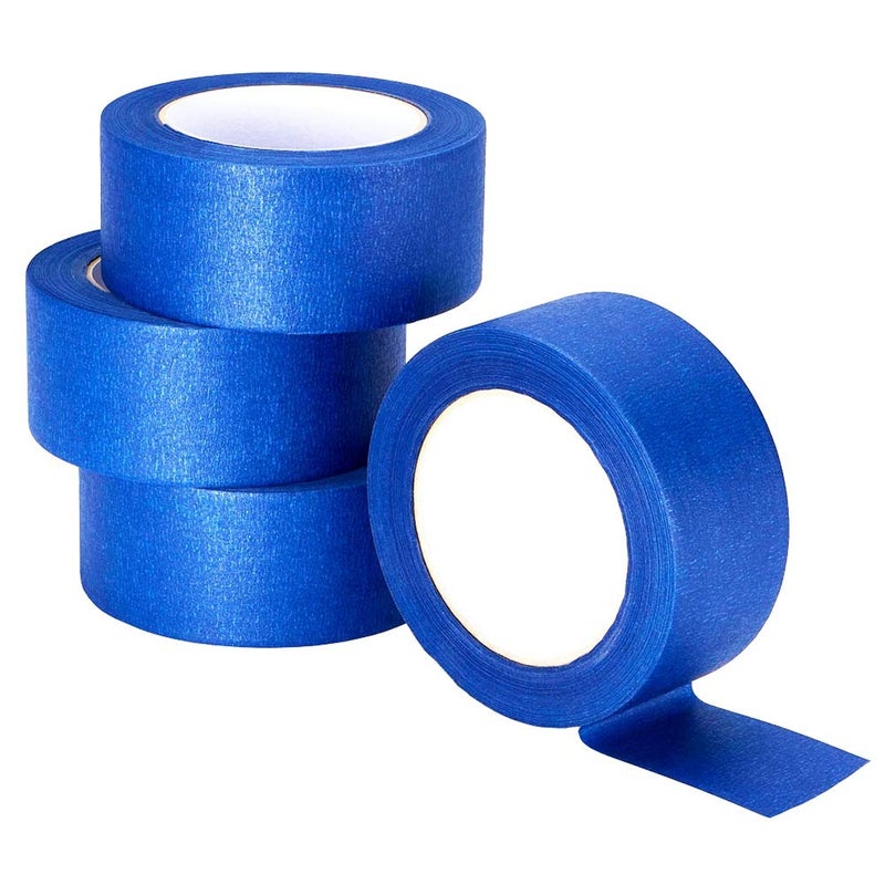 Lichamp Blue Painters Tape 2 inches Wide, Bulk 4 Pack Original Blue Masking Tape, 1.95 inch x 55 Yards x 4 Rolls (220 Total Yards) - Image 1